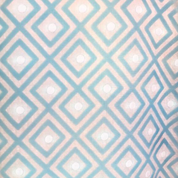 Malabar Bay Tunic Top Womens Size Large Blue V-Neck 3/4 Sleeve Geometric - Picture 5 of 5